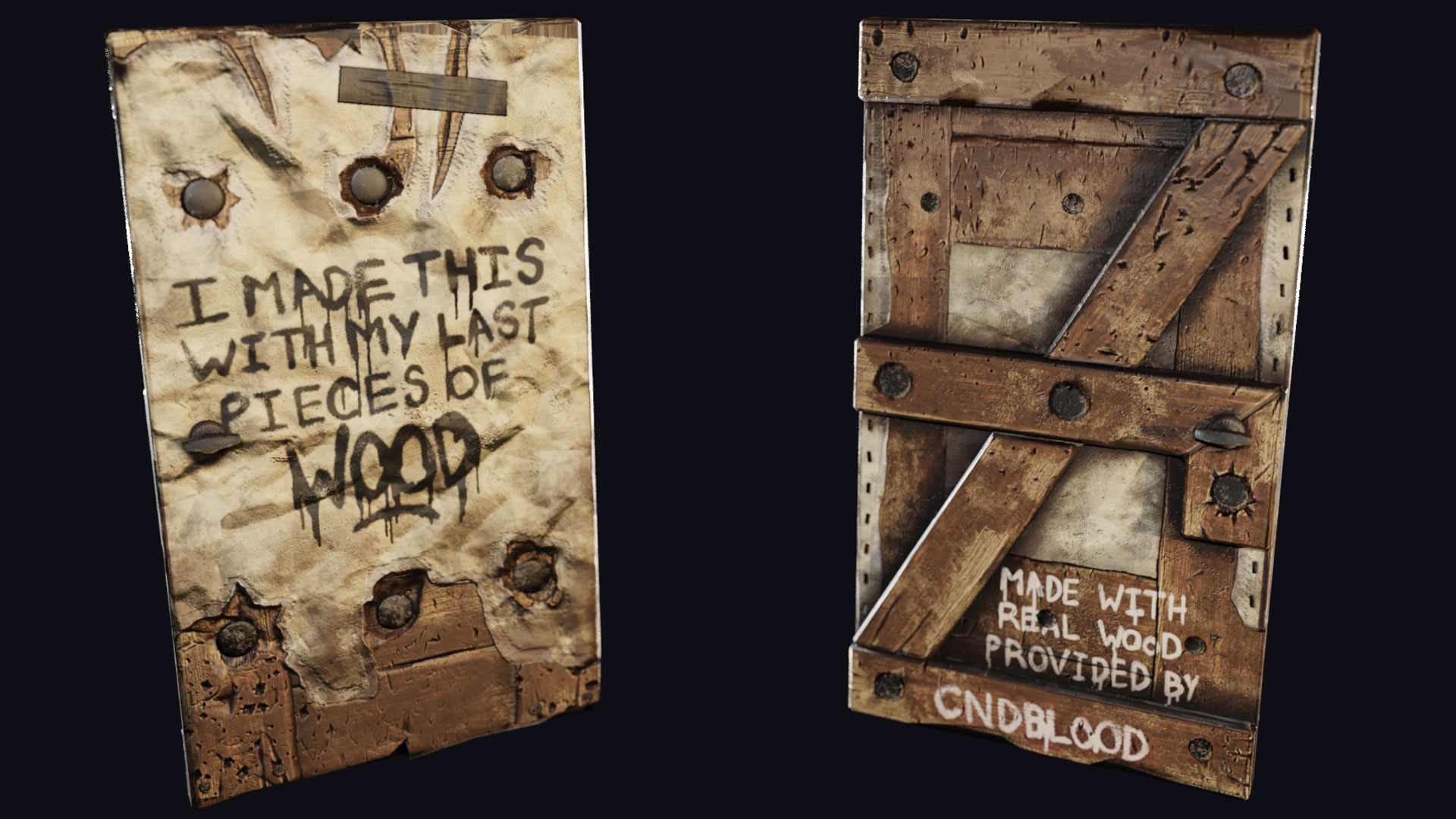 CNDBLOOD Wooden Door