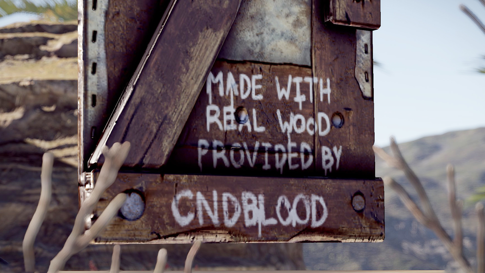 CNDBLOOD Wooden Door