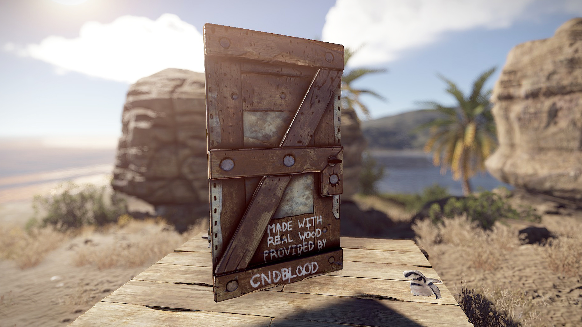 CNDBLOOD Wooden Door