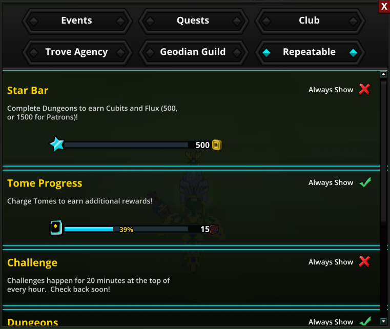 Dark UI (Adventures)