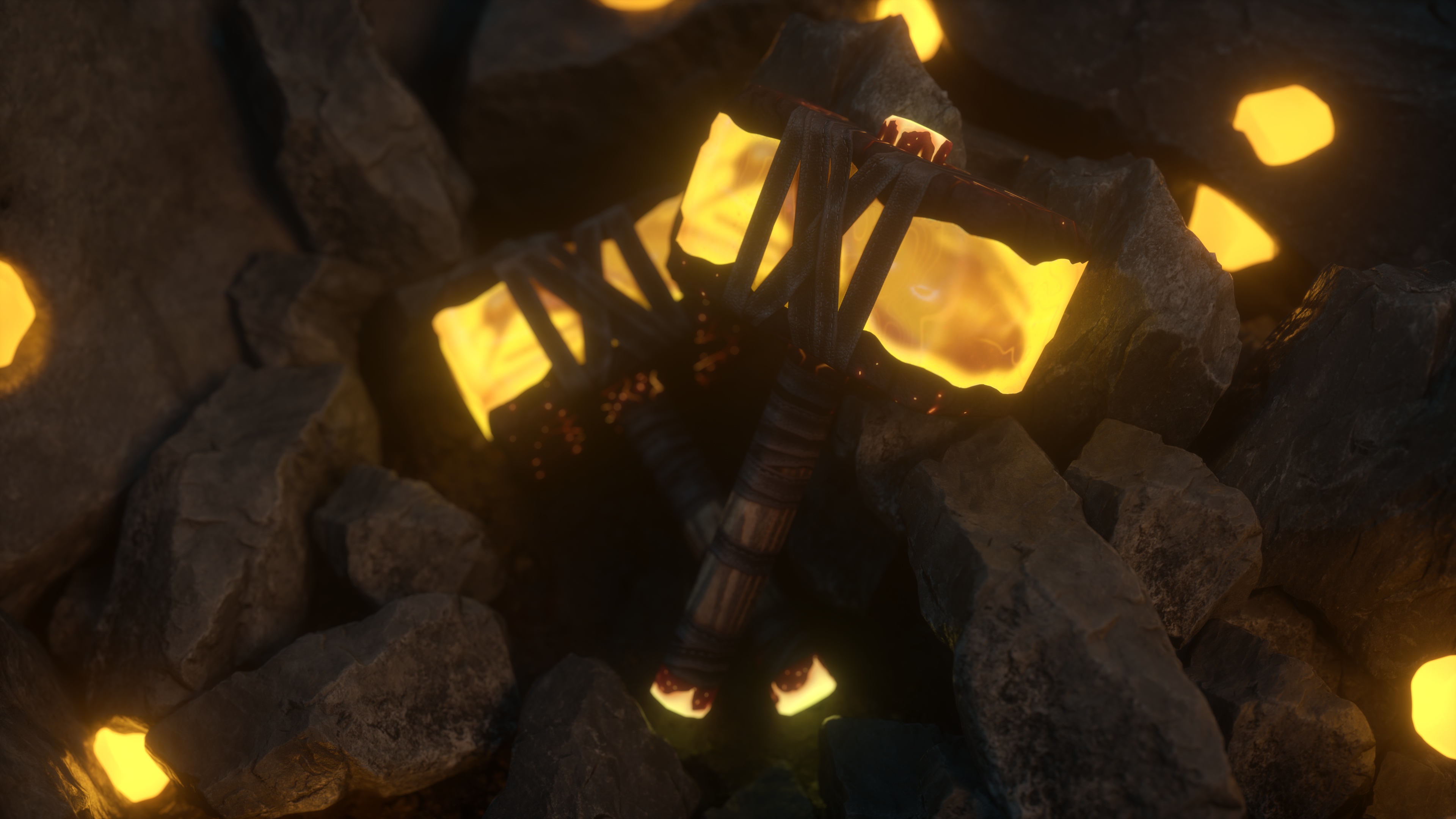 Ancient Amber Hammer