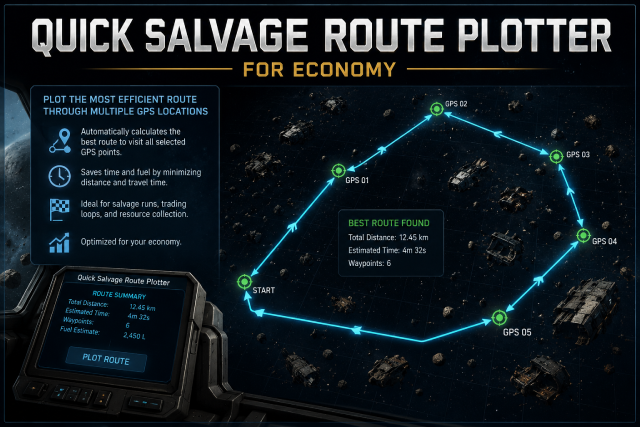 Quick Salvage Route Plotter - For Economy (GPS) preview