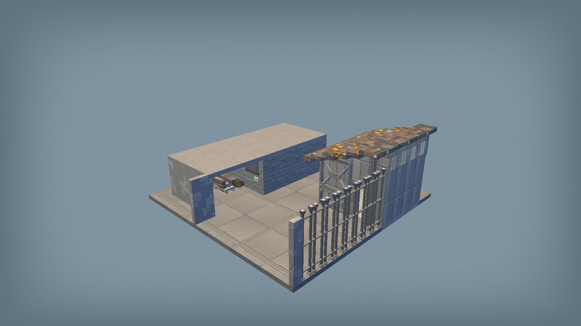 Mini City 3x3 Abandoned Storage Facility Building Ruins