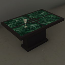 Asian Inspired Dining Table Green Marble