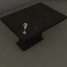 Asian Inspired Dining Table Dark Slate