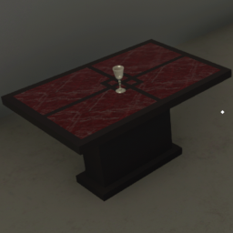 Asian Inspired Dining Table Red Marble