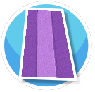Rug Purple Stripes Long Vertical