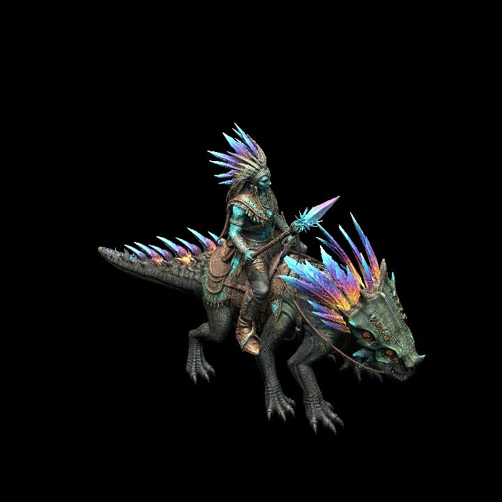 alien on dino