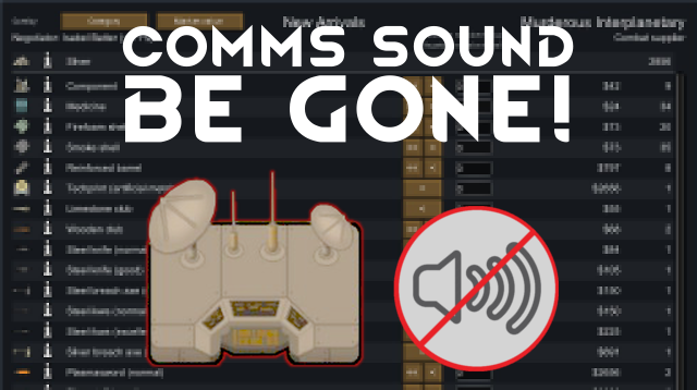 Comms Sound Be Gone