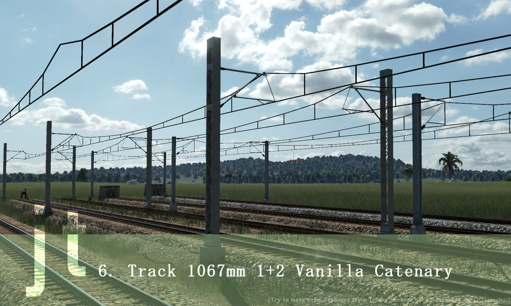 [jt_6]Track 1067mm 1+2 Vanilla Catenary