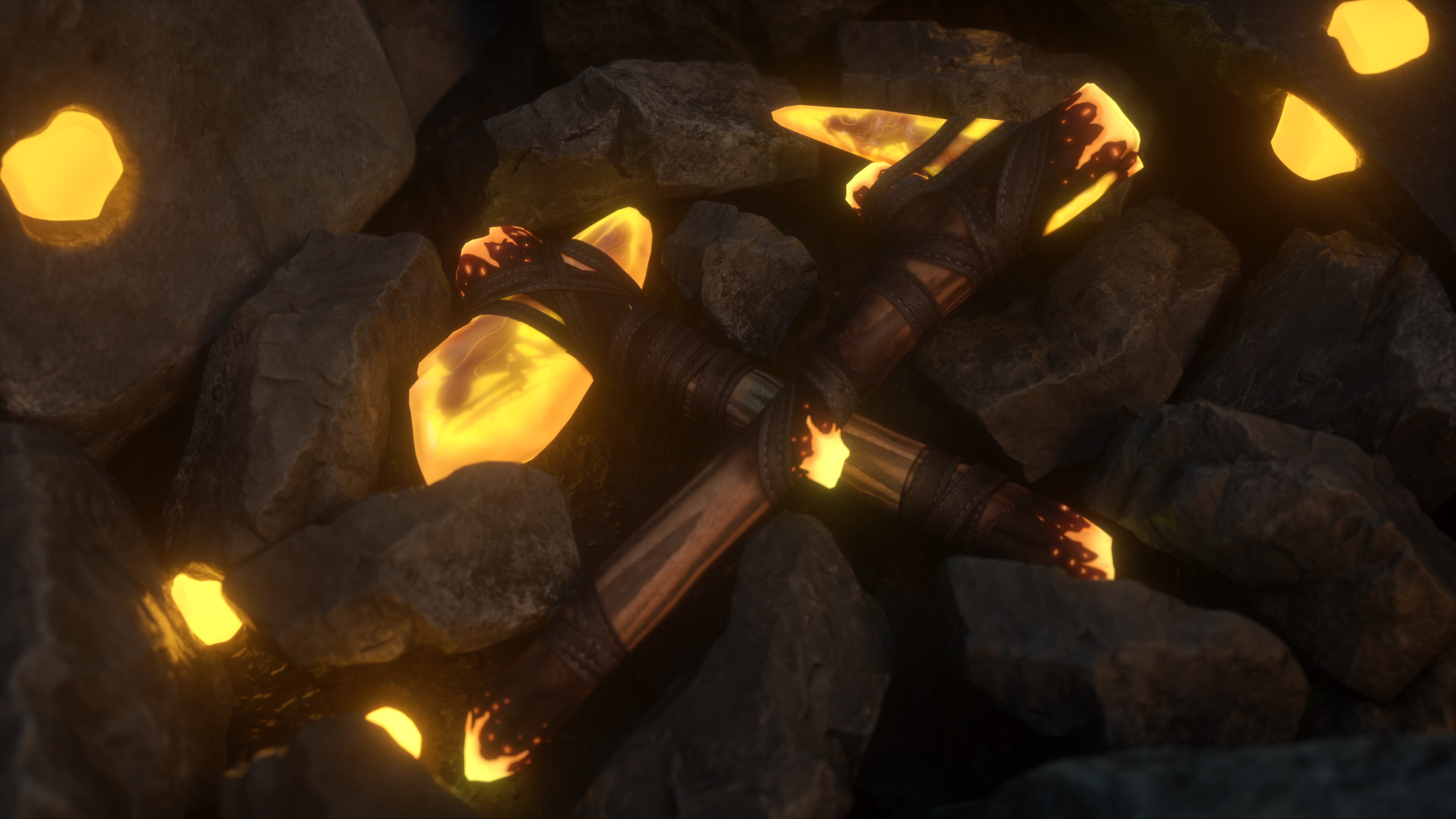 Ancient Amber Stone Hatchet
