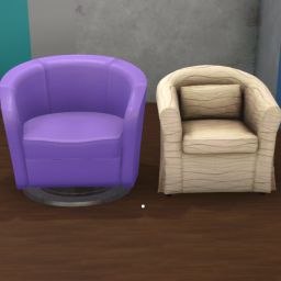 Barrel Chair Lavender Leather