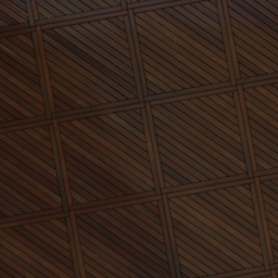 2x2 Dark Merbau Parquet Wood Louvre Floor Varnished