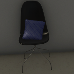 Contemporary Modern Dining Chair 1 Black and Blue