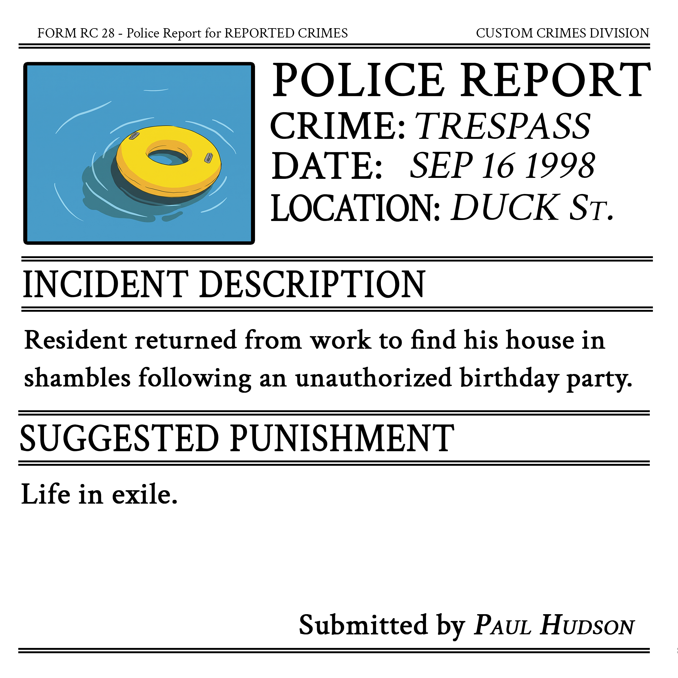 Trespassed Birthday Party