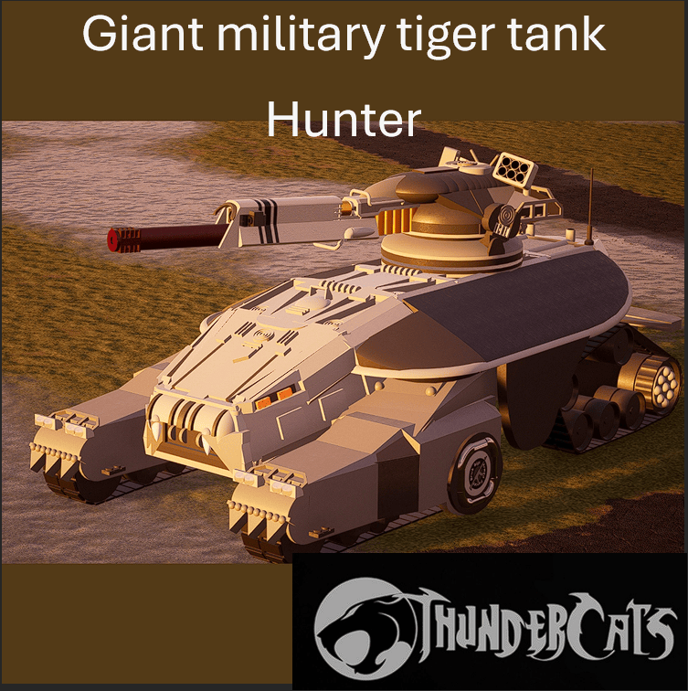 Giant Military Tiger hunter tank