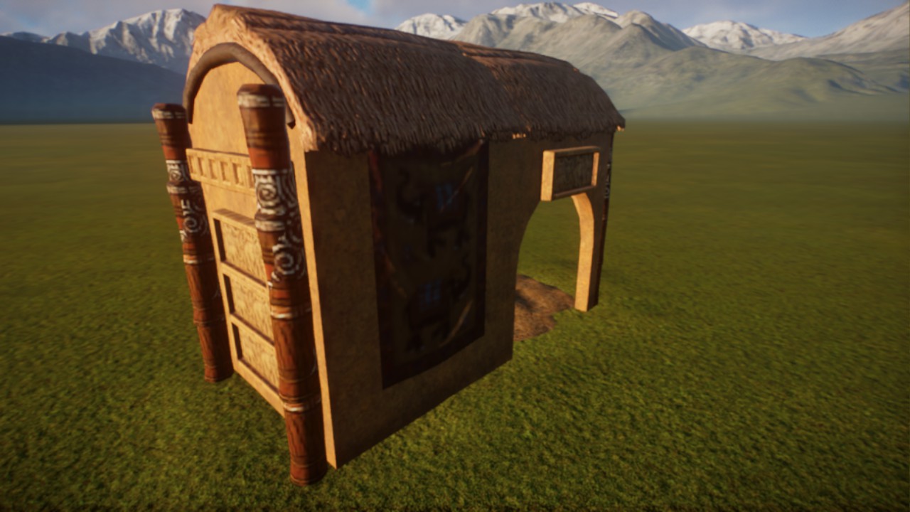 Little decorated Shelter