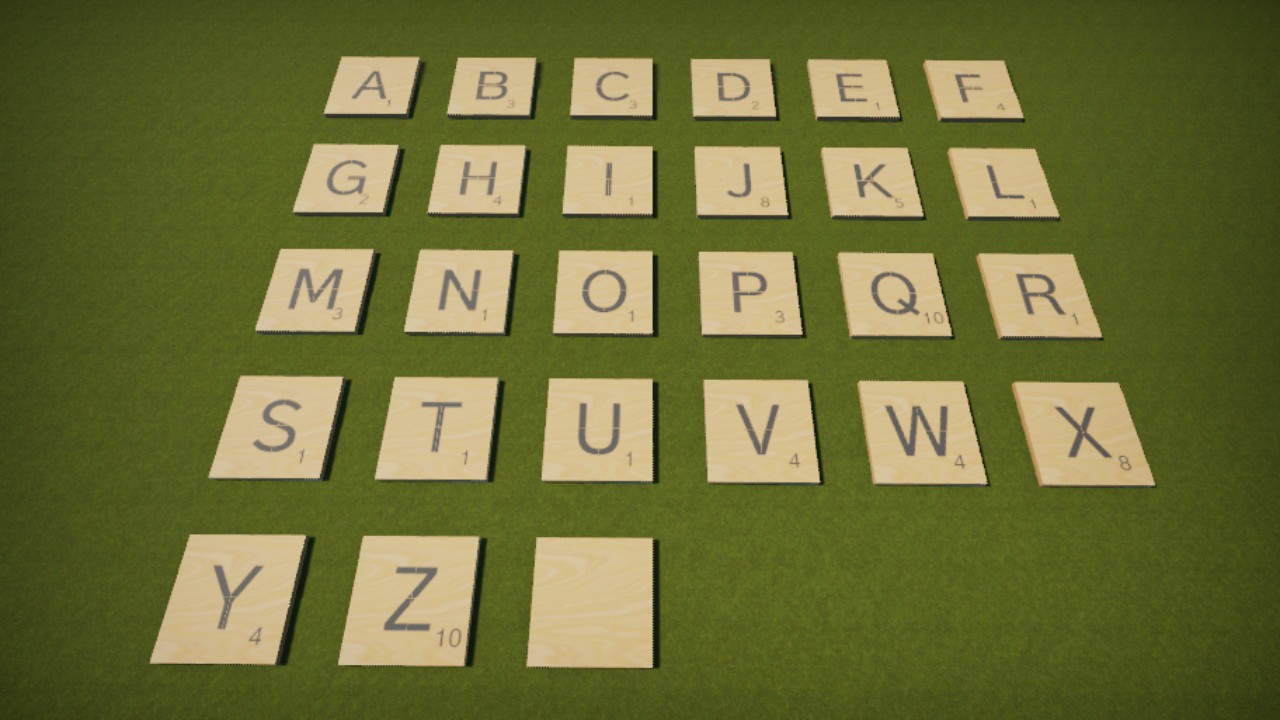 Scrabble - Scrabblebet / Alphabet  Giant Light-up Wood Letters! 8mx8m - (Channel 5 Gaming coaster contest)