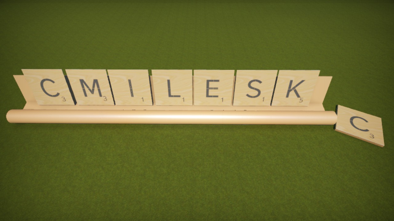 Scrabble - Letter Wood Tray/Letters (Channel 5 gaming coaster contest)