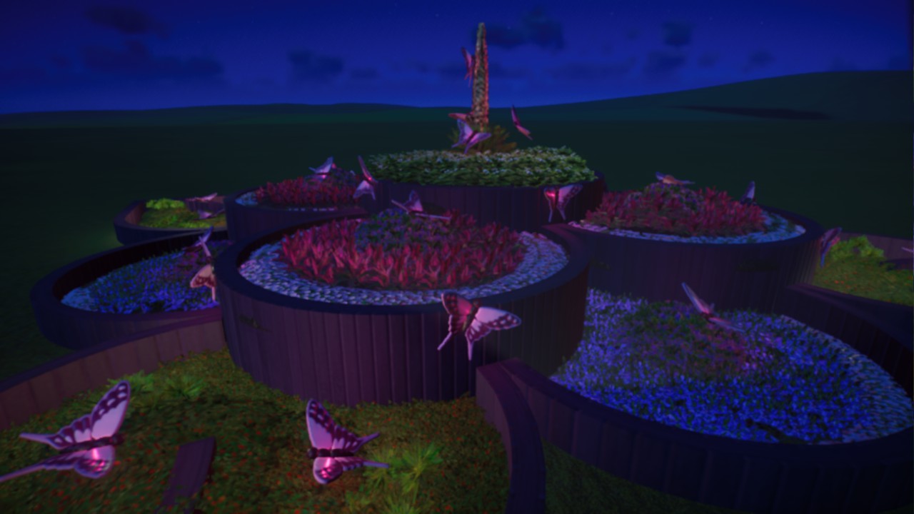 The Glowing Butterfly Garden
