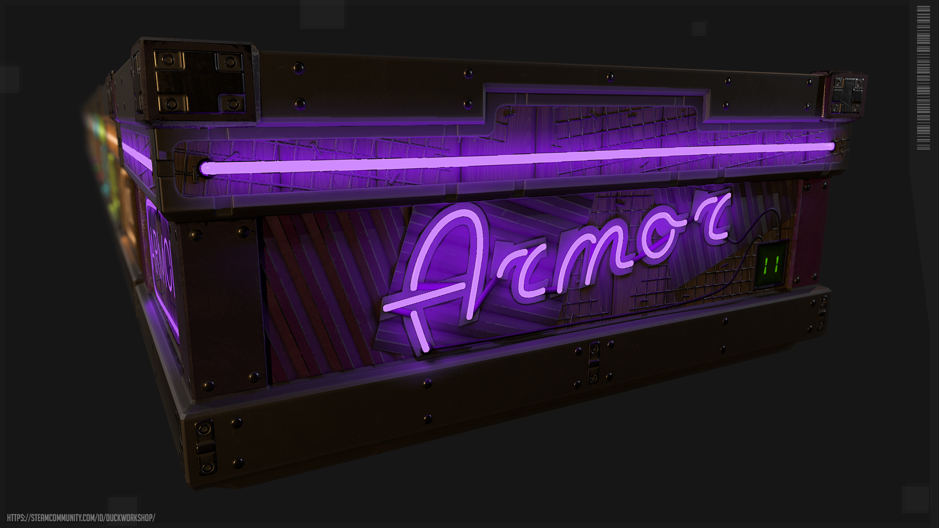 Neon Armor Storage