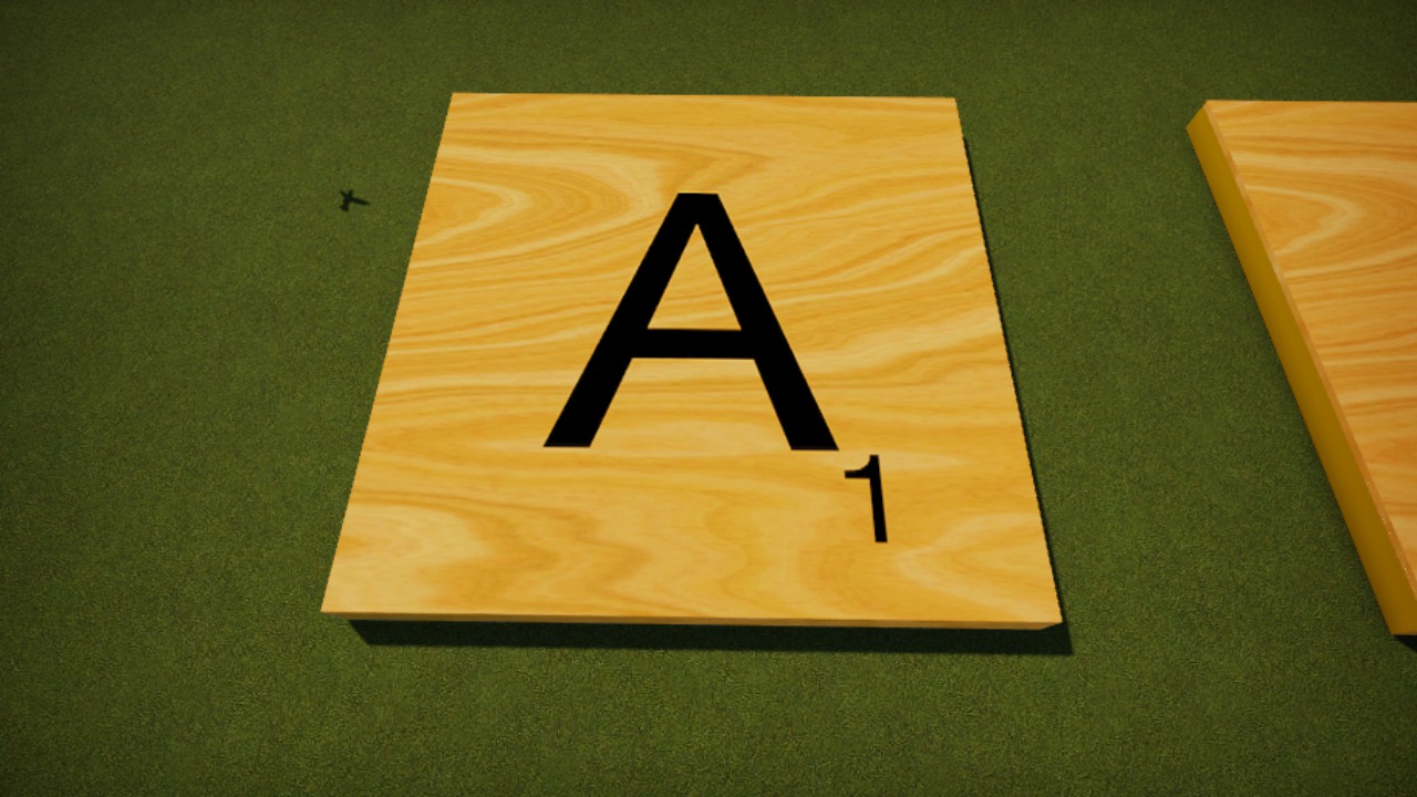 Scrabble Tile Wood Letter A - 8mx8m