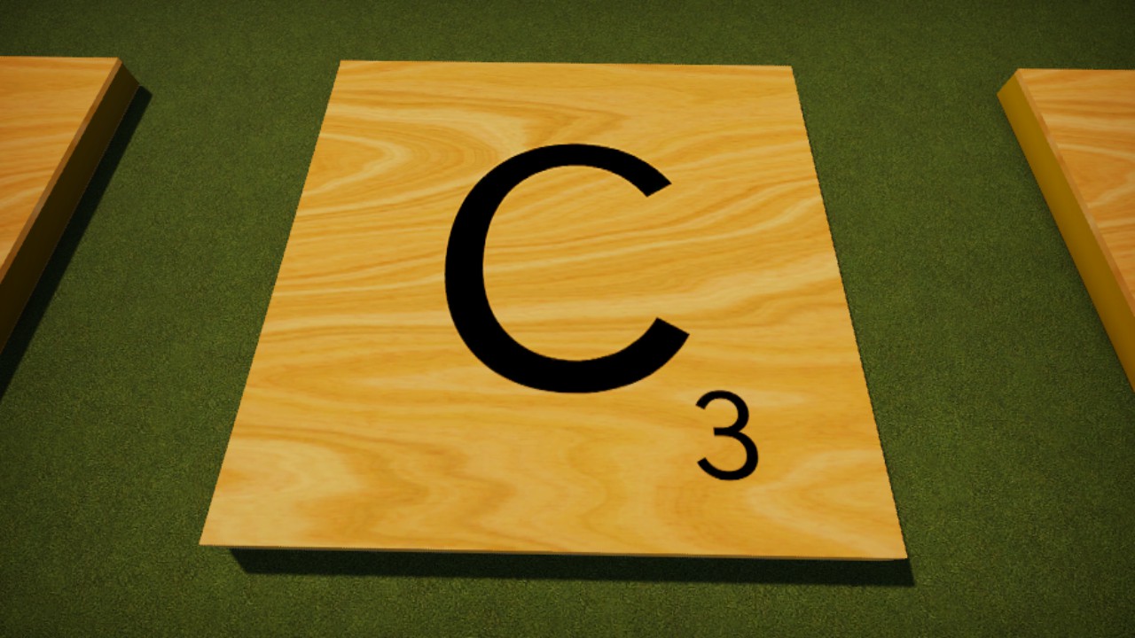 Scrabble Tile Wood Letter C 8mx8m