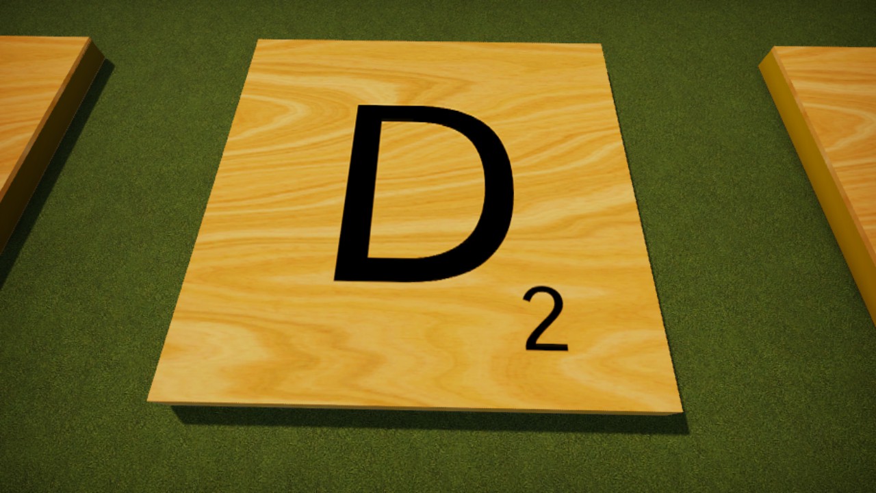 Scrabble Tile Wood Letter D 8mx8m