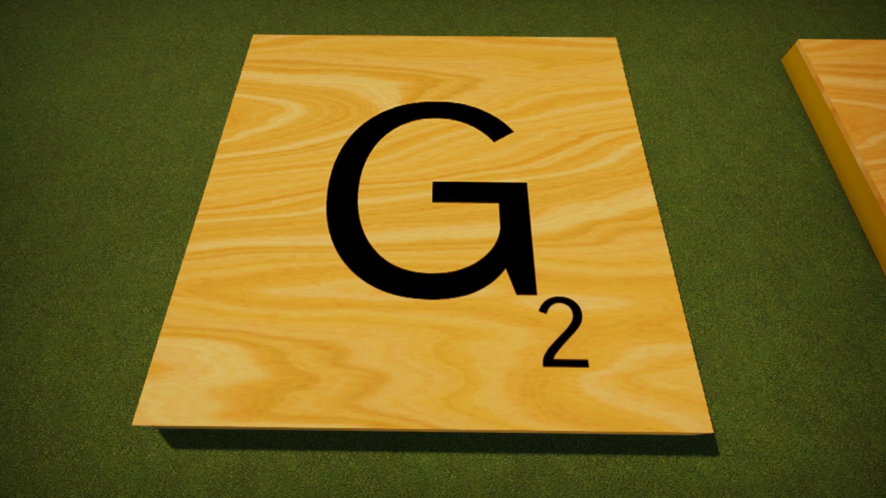 Scrabble Tile Wood Letter G 8mx8m
