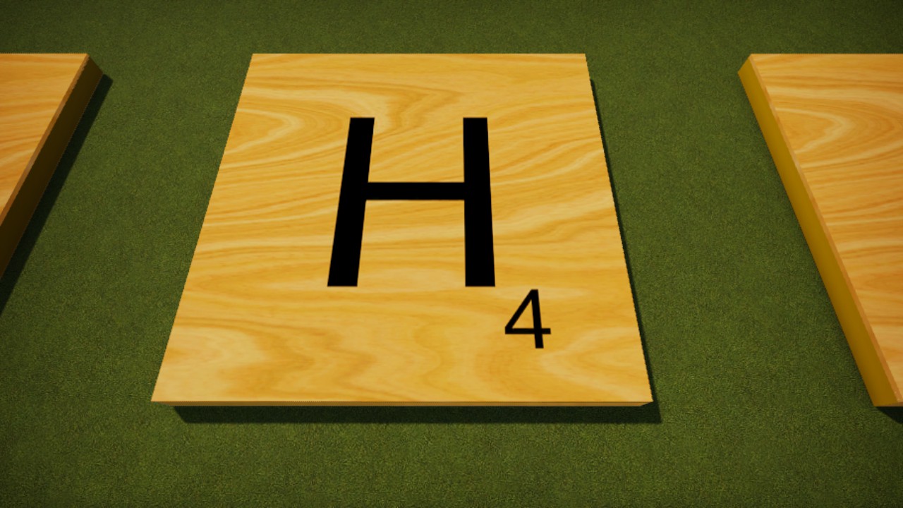 Scrabble Tile Wood Letter H 8mx8m