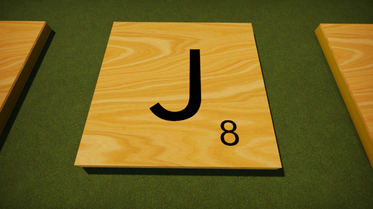 Scrabble Tile Wood Letter J 8mx8m