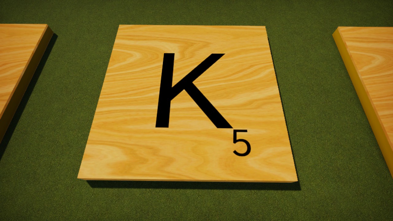 Scrabble Tile Wood Letter K 8mx8m
