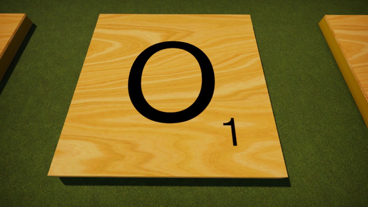 Scrabble Tile Wood Letter O 8mx8m