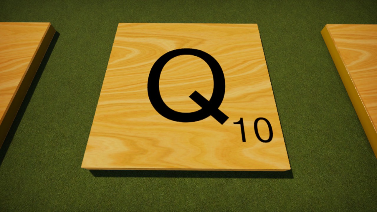 Scrabble Tile Wood Letter Q 8mx8m