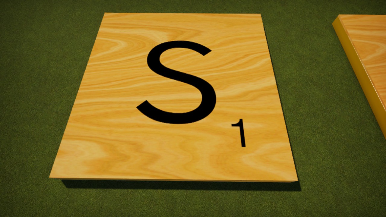 Scrabble Tile Wood Letter S 8mx8m