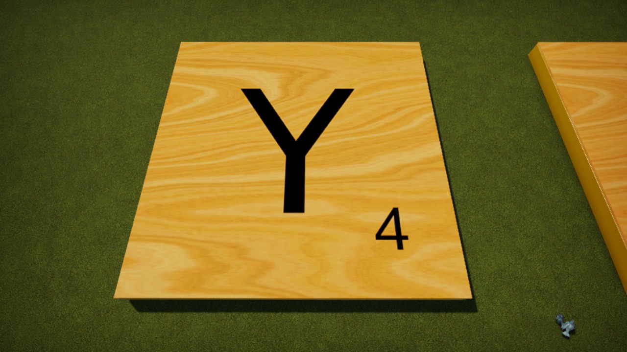Scrabble Tile Wood Letter Y 8mx8m