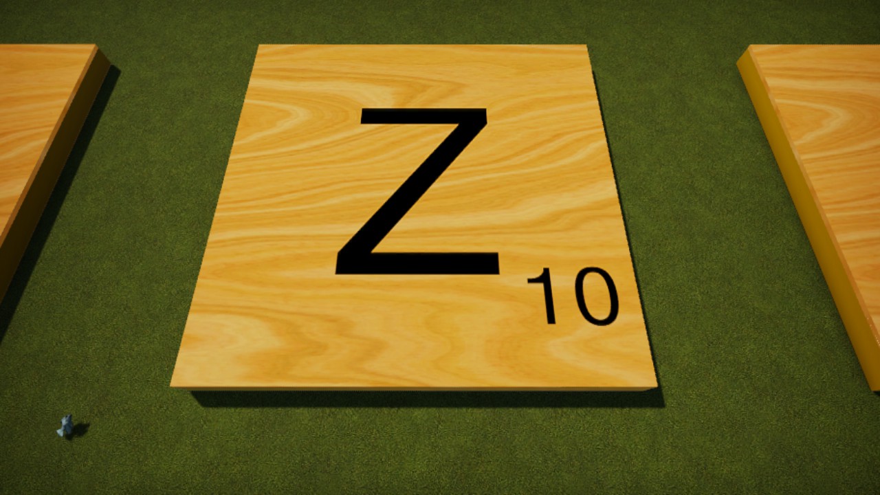Scrabble Tile Wood Letter Z 8mx8m