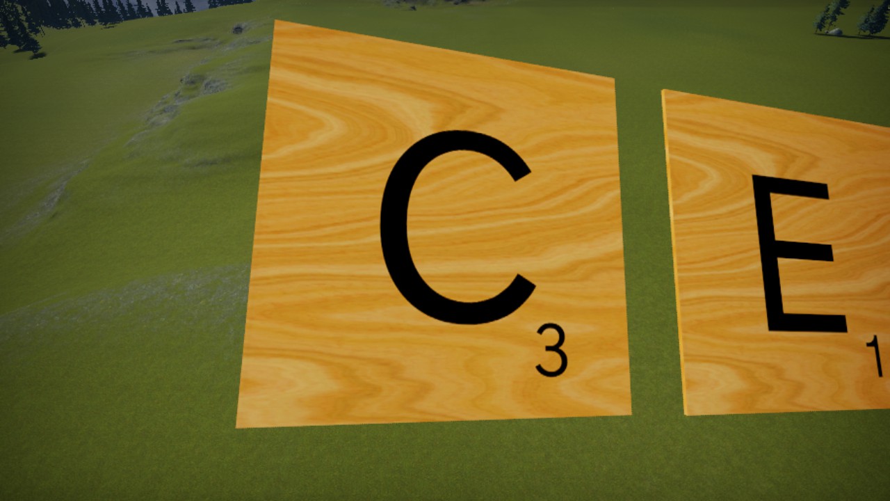 Scrabble Tile Wood Letter C Simple Placement
