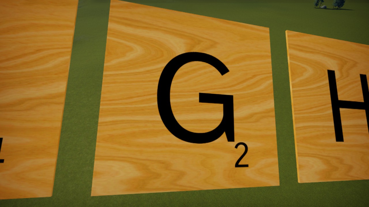Scrabble Tile Wood Letter G Simple Placement