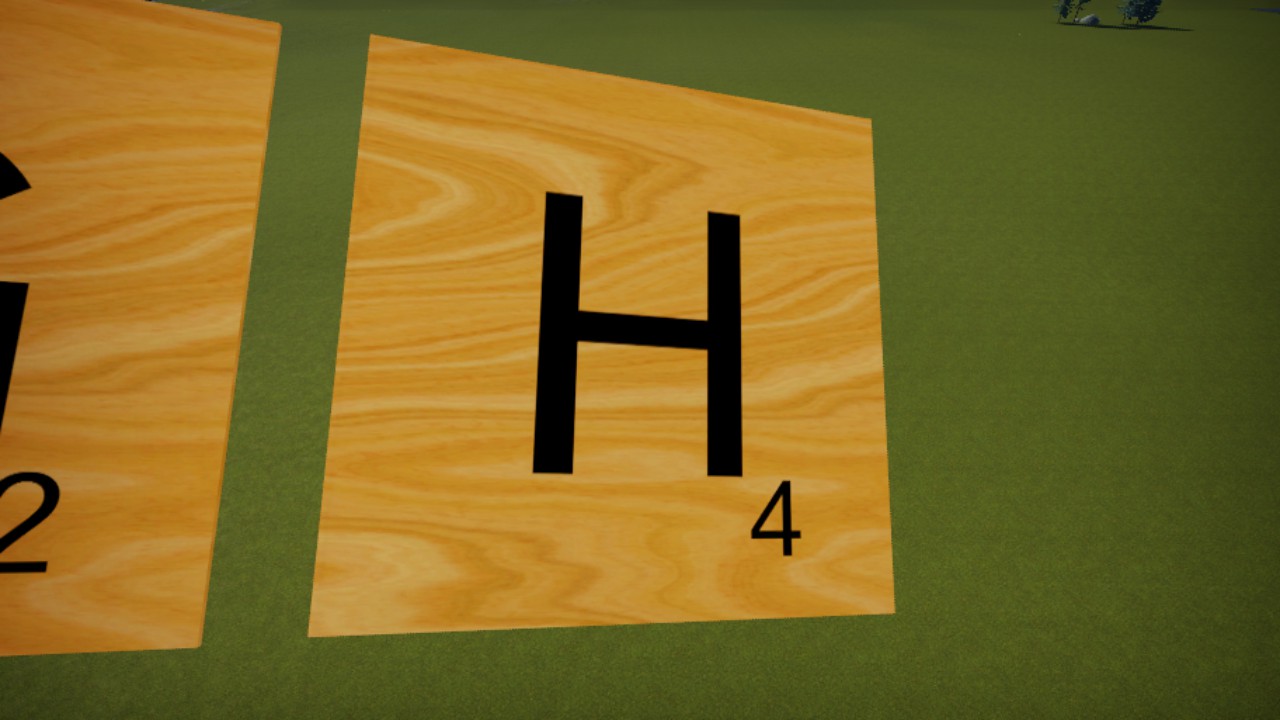 Scrabble Tile Wood Letter H Simple Placement
