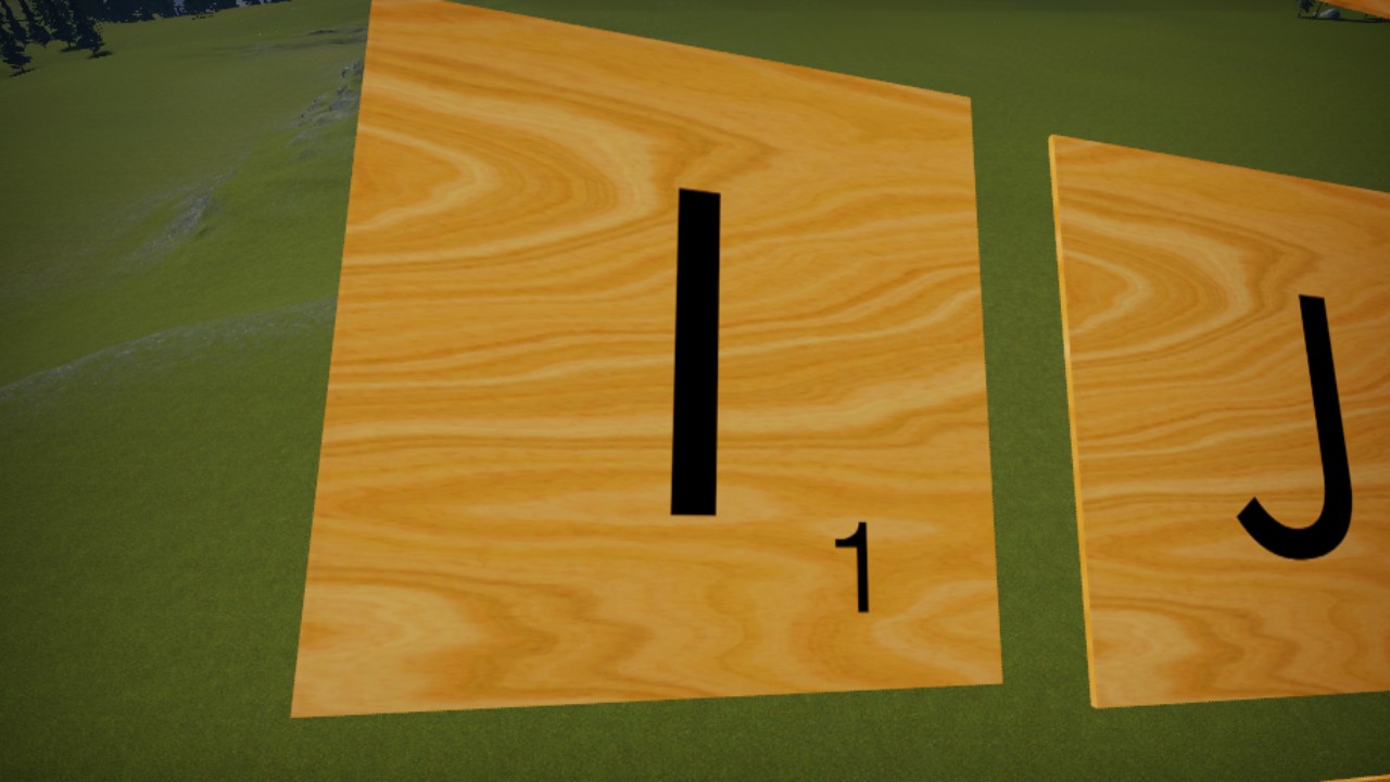 Scrabble Tile Wood Letter I Simple Placement