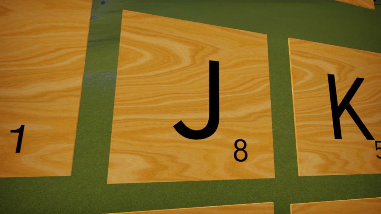 Scrabble Tile Wood Letter J Simple Placement