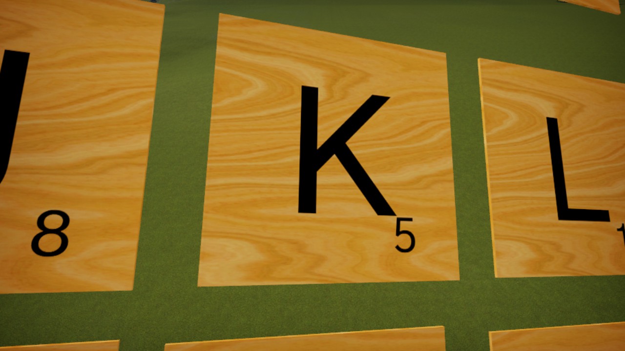 Scrabble Tile Wood Letter K Simple Placement