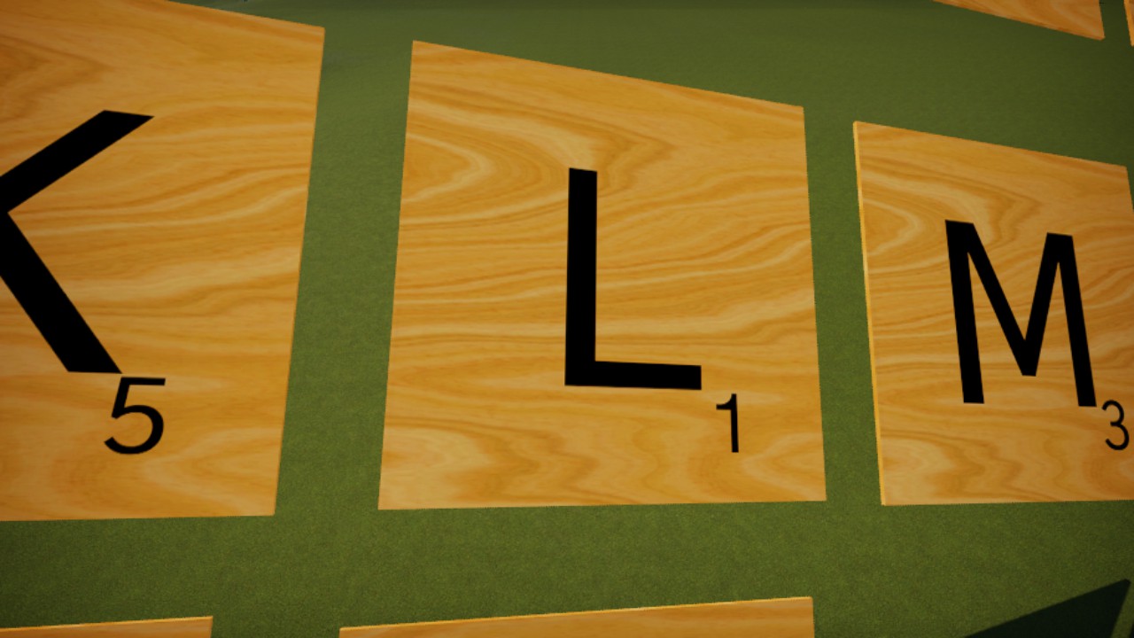 Scrabble Tile Wood Letter L Simple Placement