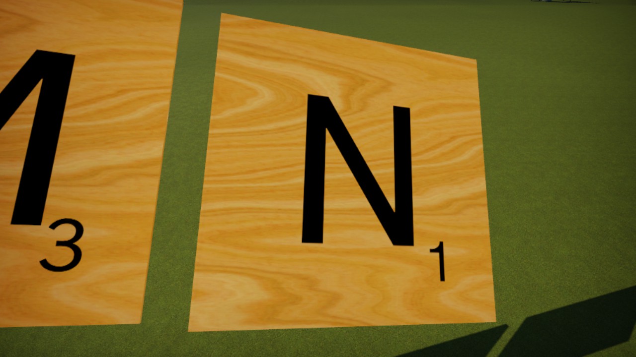 Scrabble Tile Wood Letter N Simple Placement
