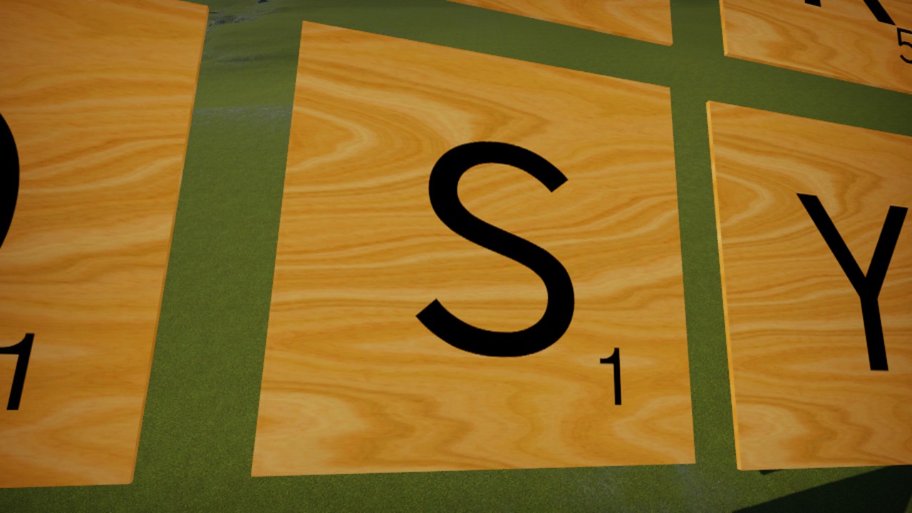 Scrabble Tile Wood Letter S Simple Placerment