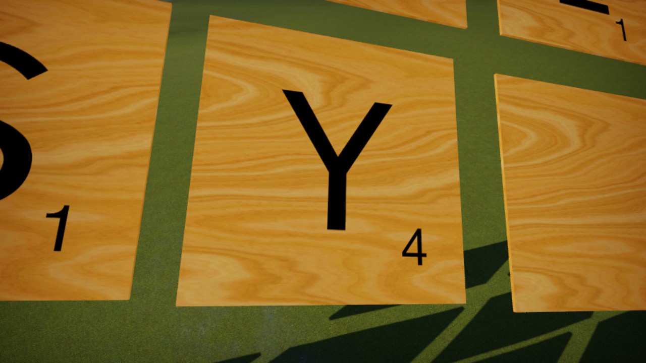 Scrabble Tile Wood Letter Y Simple Placement