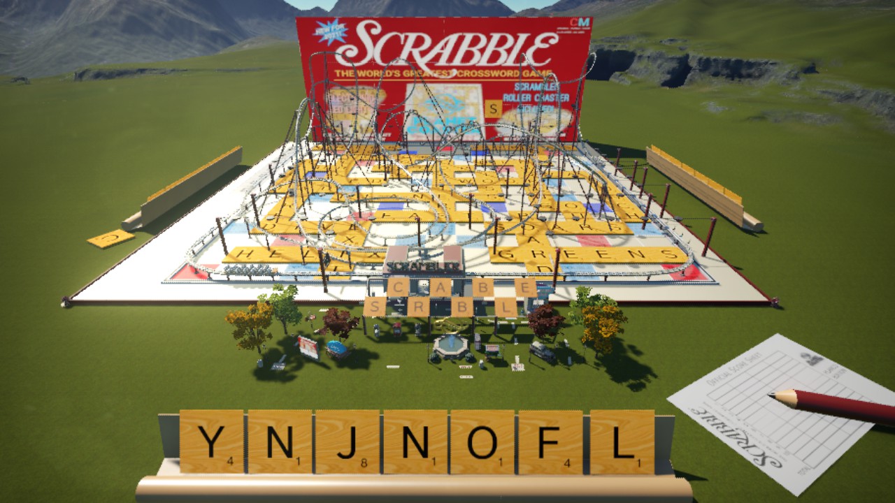 Scrabble! - Planet Coaster Edition! by CMilesKC - Channel 5 Gaming - Game Coaster Contest