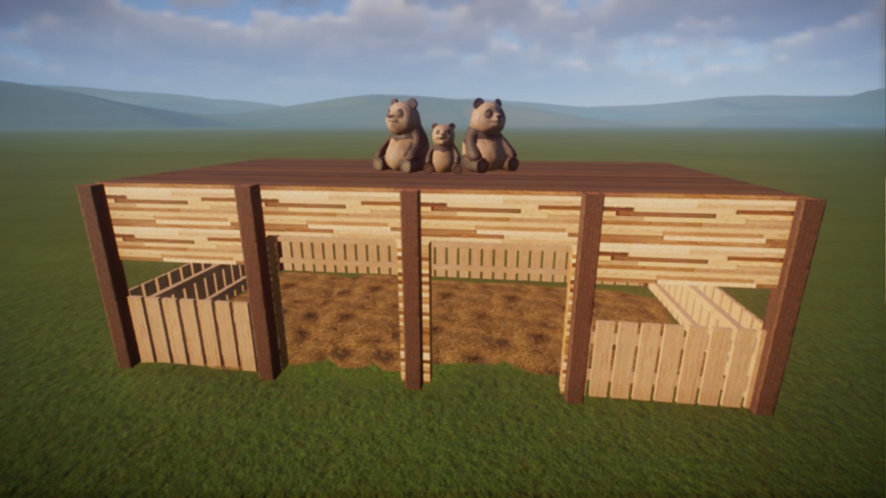 Simple wooden shelter