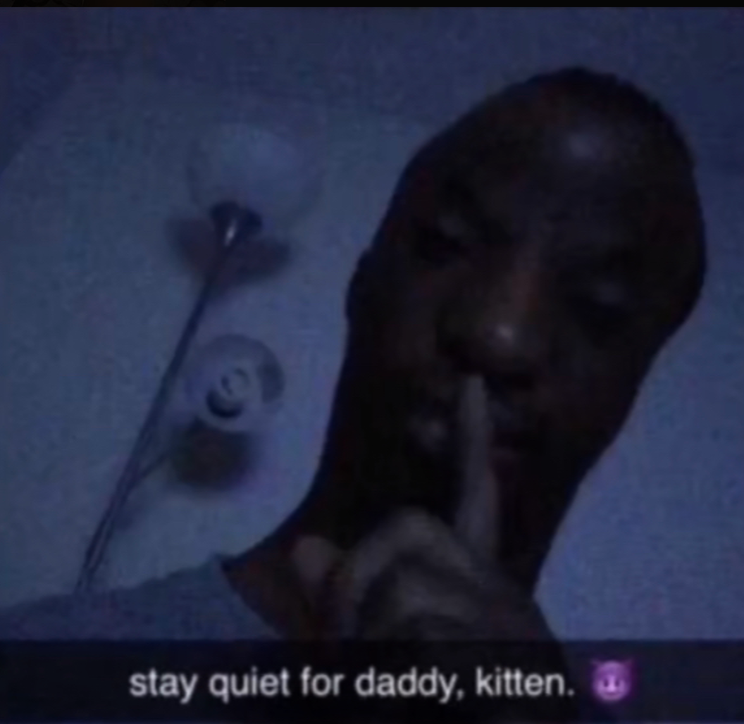Stay quiet for daddy kitten